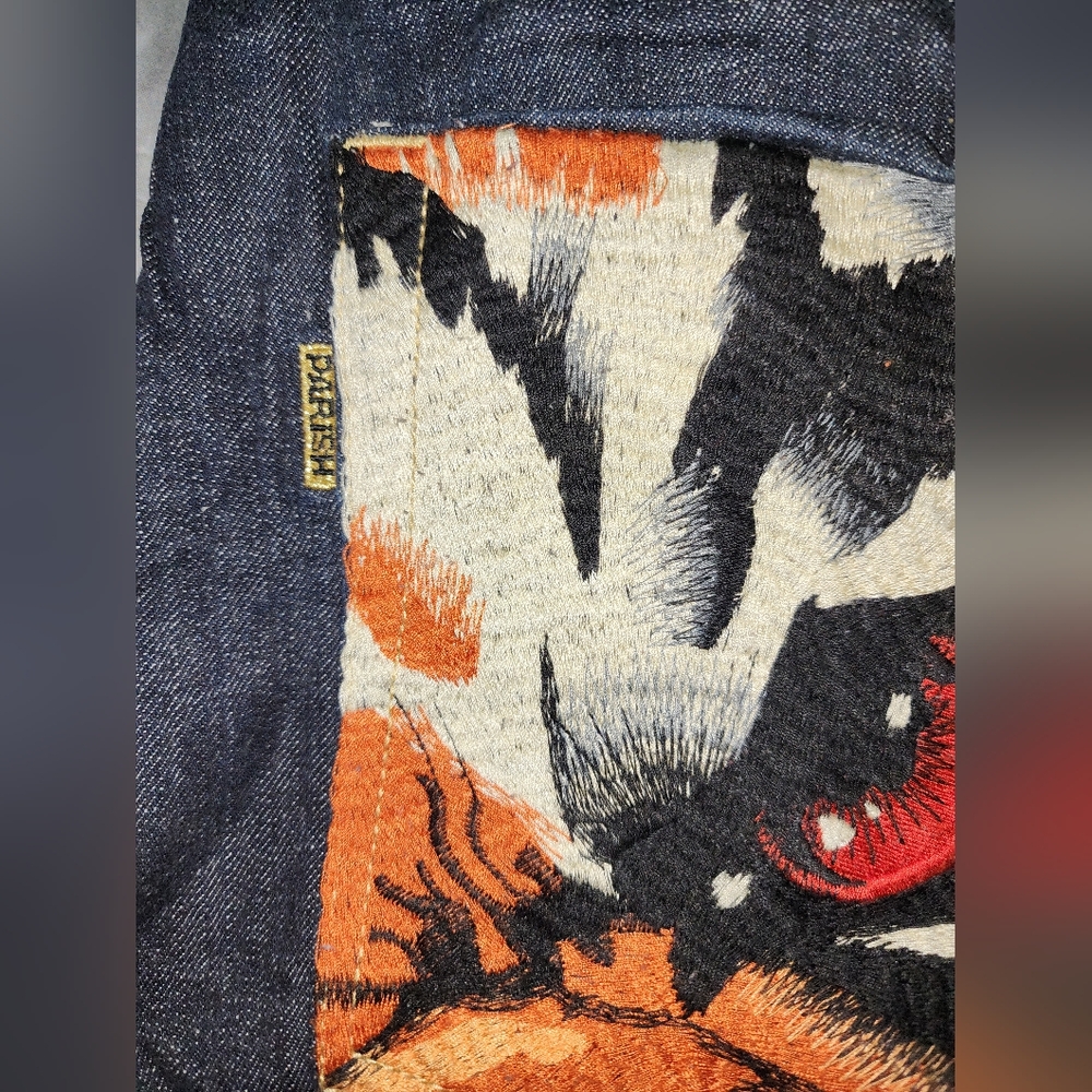 NWOT  Parish Tiger Jeans. Size 34 DEADSTOCK. NEVER WASHED OR WORN - Picture 2 of 7